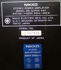 1,25 KW Nikko Alpha 440