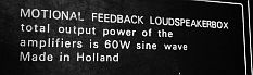 electronic motional feedback loudspeakers