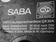 plaque Saba qx-30-k